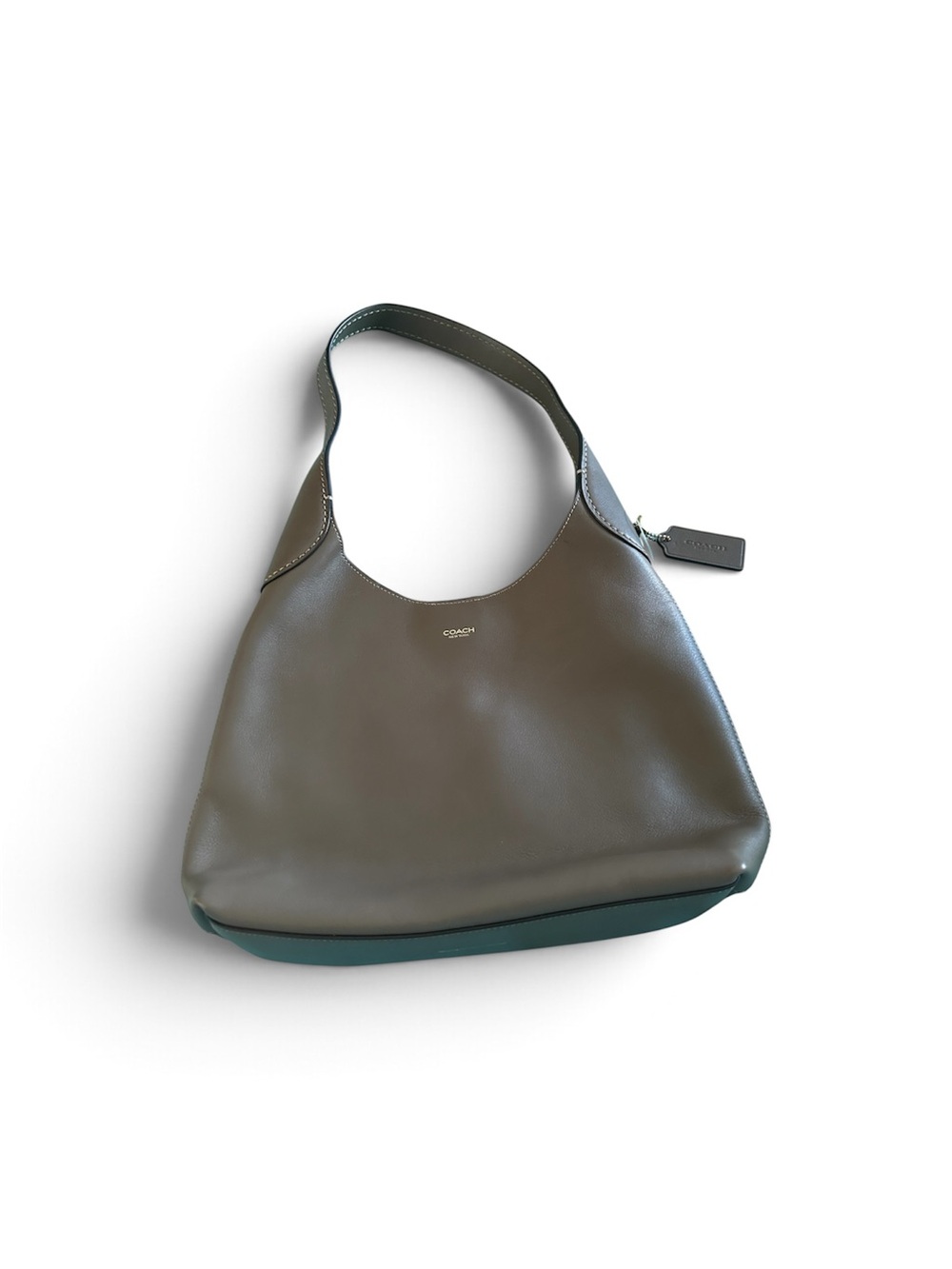 COACH Brooklyn 28 Medium Leather Shoulder in Dark Stone